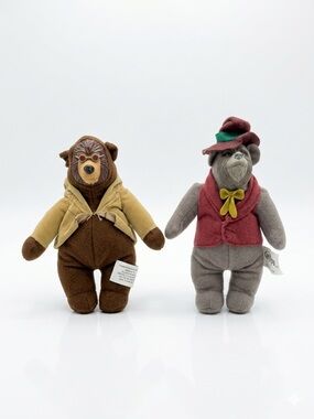 Disney Country Bears Plush Set McDonalds Promo Vintage Teddy & Zeke 6.5”